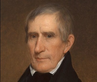 How did Harrison’s military career shape his political image?