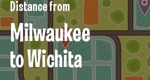 The distance from Milwaukee, Wisconsin 
to Wichita, Kansas