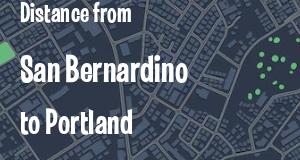 The distance from San Bernardino, California 
to Portland, Maine