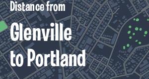 The distance from Glenville, New York 
to Portland, Maine