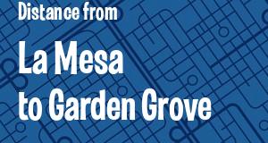 The distance from La Mesa 
to Garden Grove, California