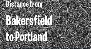 The distance from Bakersfield, California 
to Portland, Maine