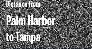 The distance from Palm Harbor 
to Tampa, Florida