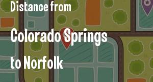 The distance from Colorado Springs, Colorado 
to Norfolk, Virginia