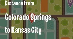 The distance from Colorado Springs, Colorado 
to Kansas City, Kansas