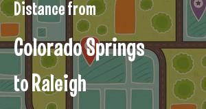 The distance from Colorado Springs, Colorado 
to Raleigh, North Carolina