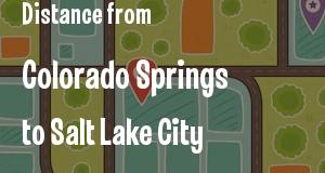 The distance from Colorado Springs, Colorado 
to Salt Lake City, Utah