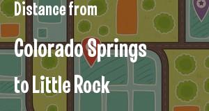The distance from Colorado Springs, Colorado 
to Little Rock, Arkansas