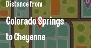 The distance from Colorado Springs, Colorado 
to Cheyenne, Wyoming