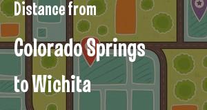 The distance from Colorado Springs, Colorado 
to Wichita, Kansas