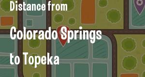 The distance from Colorado Springs, Colorado 
to Topeka, Kansas