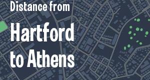 The distance from Hartford, Connecticut 
to Athens, Georgia