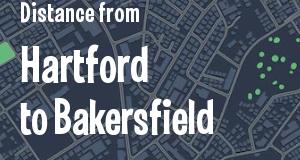 The distance from Hartford, Connecticut 
to Bakersfield, California