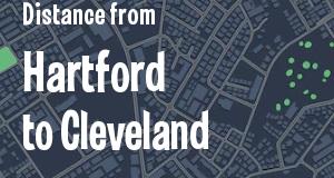 The distance from Hartford, Connecticut 
to Cleveland, Ohio