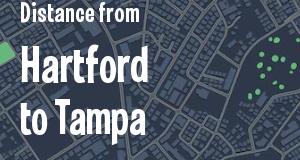 The distance from Hartford, Connecticut 
to Tampa, Florida