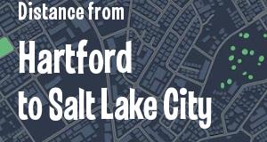 The distance from Hartford, Connecticut 
to Salt Lake City, Utah