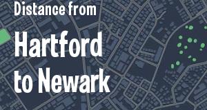 The distance from Hartford, Connecticut 
to Newark, New Jersey