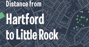The distance from Hartford, Connecticut 
to Little Rock, Arkansas