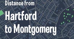 The distance from Hartford, Connecticut 
to Montgomery, Alabama