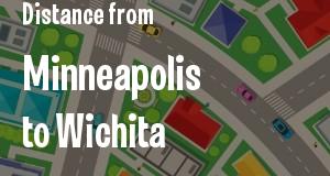 The distance from Minneapolis, Minnesota 
to Wichita, Kansas