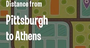 The distance from Pittsburgh, Pennsylvania 
to Athens, Georgia