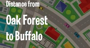 The distance from Oak Forest, Illinois 
to Buffalo, New York