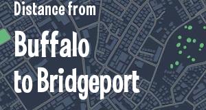 The distance from Buffalo, New York 
to Bridgeport, Connecticut