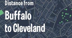 The distance from Buffalo, New York 
to Cleveland, Ohio
