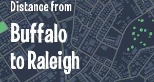 The distance from Buffalo, New York 
to Raleigh, North Carolina