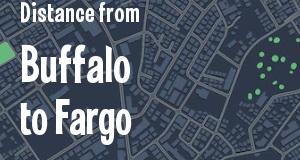 The distance from Buffalo, New York 
to Fargo, North Dakota