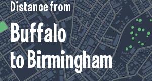 The distance from Buffalo, New York 
to Birmingham, Alabama