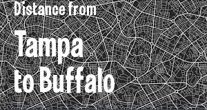 The distance from Tampa, Florida 
to Buffalo, New York