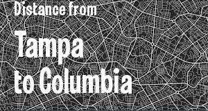 The distance from Tampa, Florida 
to Columbia, South Carolina