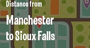 The distance from Manchester, New Hampshire 
to Sioux Falls, South Dakota