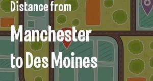 The distance from Manchester, New Hampshire 
to Des Moines, Iowa