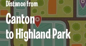 The distance from Canton 
to Highland Park, Illinois