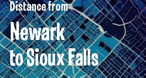 The distance from Newark, New Jersey 
to Sioux Falls, South Dakota
