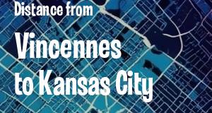 The distance from Vincennes, Indiana 
to Kansas City, Kansas