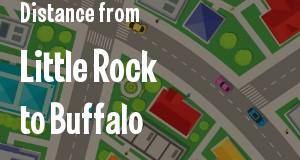 The distance from Little Rock, Arkansas 
to Buffalo, New York
