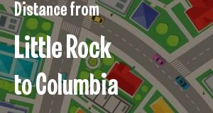 The distance from Little Rock, Arkansas 
to Columbia, South Carolina