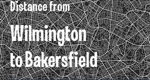 The distance from Wilmington, Delaware 
to Bakersfield, California