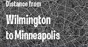 The distance from Wilmington, Delaware 
to Minneapolis, Minnesota