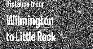 The distance from Wilmington, Delaware 
to Little Rock, Arkansas