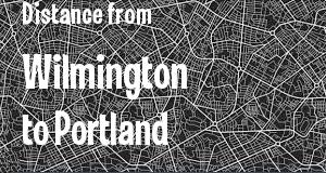 The distance from Wilmington, Delaware 
to Portland, Maine