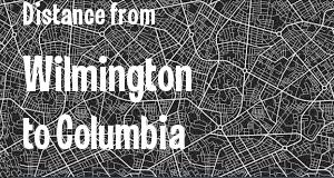 The distance from Wilmington, Delaware 
to Columbia, South Carolina