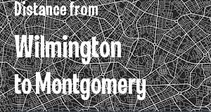 The distance from Wilmington, Delaware 
to Montgomery, Alabama