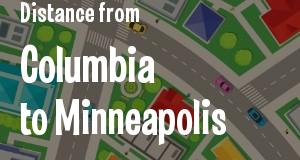 The distance from Columbia, South Carolina 
to Minneapolis, Minnesota