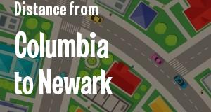 The distance from Columbia, South Carolina 
to Newark, New Jersey