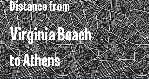 The distance from Virginia Beach, Virginia 
to Athens, Georgia