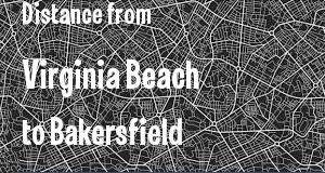 The distance from Virginia Beach, Virginia 
to Bakersfield, California